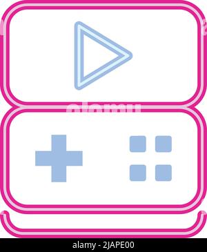 portable console neon video game vector illustration Stock Vector Image ...