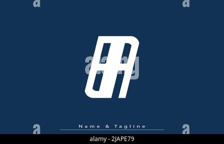 Alphabet letters Initials Monogram logo BA, AB Stock Vector