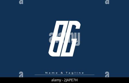 Alphabet letters Initials Monogram logo BG, GB Stock Vector