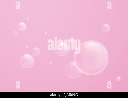 Sparkling soap bubbles. Vector illustration. Stock Vector