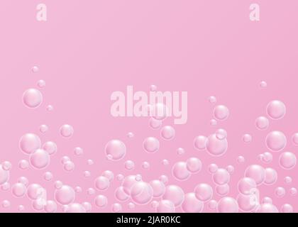 Realistic soap bubbles. Stock Vector