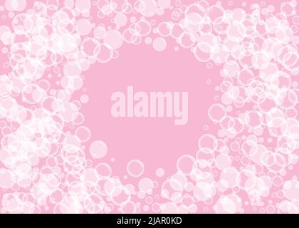 Vector illustration with soap bubbles. Stock Vector