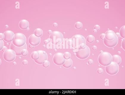 Soap bubbles. Vector illustration. Stock Vector