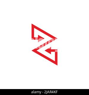 number 2 two directional arrow exchange symbol logo vector Stock Vector