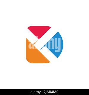 letter dy simple colorful logo vector Stock Vector