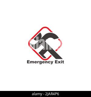 exit emergency people symbol vector Stock Vector