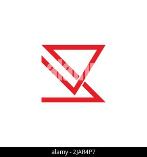 letter sv simple triangle arrow logo vector Stock Vector