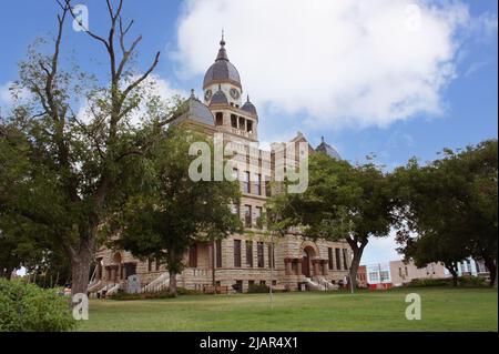 Denton County Courthouse located in Denton, TX Stock Photo