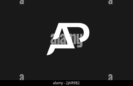 Alphabet letters Initials Monogram logo AP PA A P Stock Vector