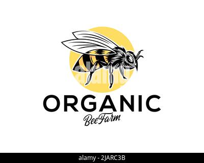 Honeybee Logo illustration best for label design Premium Vector Stock Vector