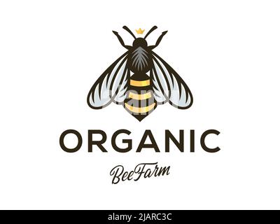 Honeybee Logo illustration best for label design Premium Vector Stock Vector