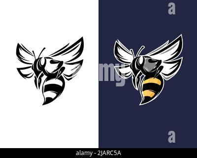 Honeybee Logo illustration best for label design Premium Vector Stock Vector