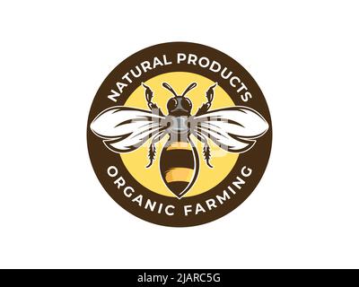 Honeybee Logo illustration best for label design Premium Vector Stock Vector