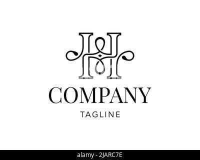 Letter H luxury elegant logo design Stock Vector