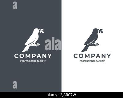 Luxury Bird nature logo template Stock Vector