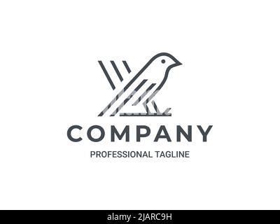 Luxury Bird nature logo template Stock Vector