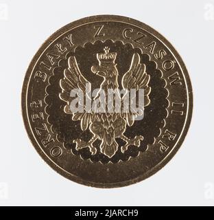 Commemorative token from the series Eagles of the Polish, White Eagle from the times of the Second Polish Republic Mennica Polska S.A. Stock Photo