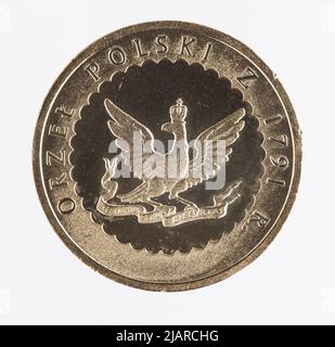 Commemorative token from the Polish Eagles series, Polish Eagle from 1791. Mennica Polska S.A. Stock Photo