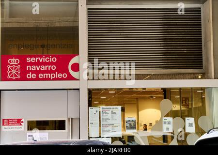 Pamplona, Spain 9 january 2022. Official building of the Navarre Public Employment Service. Stock Photo