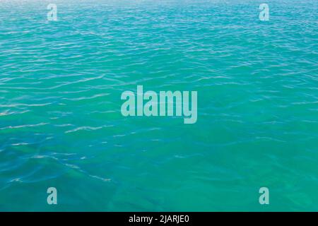 Blue water texture background. Surface of sea or ocean Stock Photo