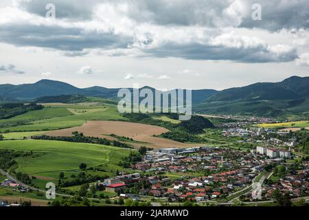 Vista from Slovakia fortress Stara Lubovna Castle in High Tatras, Slovak Republik. Stock Photo