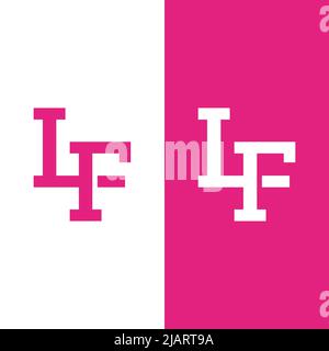 L F LF FL Letter Monogram Initial Logo Design Template. Suitable for General Sports Fitness Construction Finance Company Business Corporate Shop Stock Vector