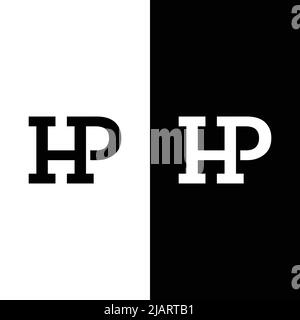 H P HP PH Letter Monogram Initial  Logo Design Template. Suitable for General Sports Fitness Construction Finance Company Business Corporate Shop Stock Vector