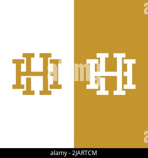 H HH Letter Monogram Initial  Logo Design Template. Suitable for General Sports Fitness Construction Finance Company Business Corporate Shop Apparel Stock Vector