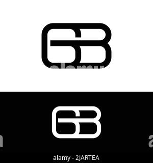 G B GB BG Letter Monogram Initial  Logo Design Template. Suitable for General Sports Fitness Construction Finance Company Business Corporate Shop Stock Vector
