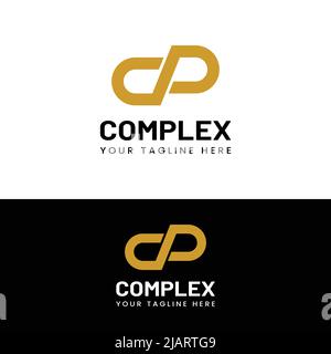 C P CP PC Letter Monogram Initial  Logo Design Template. Suitable for General Sports Fitness Construction Finance Company Business Corporate Shop Stock Vector