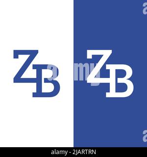 Z B ZB BZ Letter Monogram Initial Logo Design Template. Suitable for General Sports Fitness Construction Finance Company Business Corporate Shop Appar Stock Vector