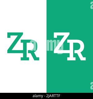 Z R ZR RZ Letter Monogram Initial Logo Design Template. Suitable for General Sports Fitness Construction Finance Company Business Corporate Shop Appar Stock Vector