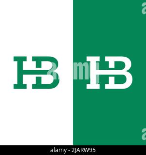 H B HB BH Letter Monogram Initial Logo Design Template. Suitable for General Sports Fitness Construction Finance Company Business Corporate Shop Appar Stock Vector