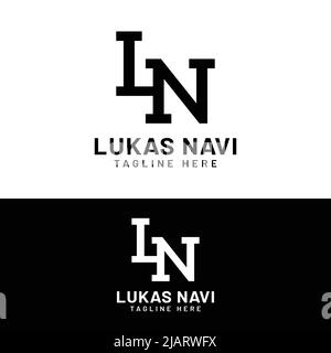 L N LN NL Letter Monogram Initial Logo Design Template. Suitable for General Sports Fitness Construction Finance Company Business Corporate Shop Appar Stock Vector