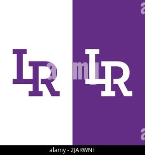L R LR RL Letter Monogram Initial Logo Design Template. Suitable for General Sports Fitness Construction Finance Company Business Corporate Shop Appar Stock Vector