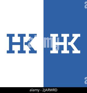 H K HK KH Letter Monogram Initial Logo Design Template. Suitable for General Sports Fitness Construction Finance Company Business Corporate Shop Appar Stock Vector