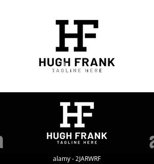 H F HF FH Letter Monogram Initial Logo Design Template. Suitable for General Sports Fitness Construction Finance Company Business Corporate Shop Appar Stock Vector
