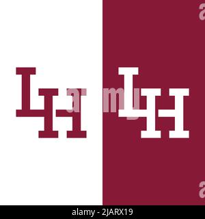 L H LH HL Letter Monogram Initial Logo Design Template. Suitable for General Sports Fitness Construction Finance Company Business Corporate Shop Appar Stock Vector