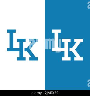 L K LK KL Letter Monogram Initial Logo Design Template. Suitable for General Sports Fitness Construction Finance Company Business Corporate Shop Appar Stock Vector