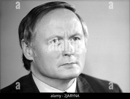 Das Bild ist ein Porträt des Ministerpräsidenten des Saarlandes Oskar Lafontaine. Stock Photo