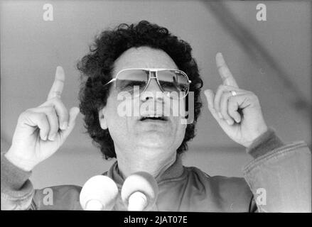 Muammar al-Gaddafi, das Staatsoberhaupt von Libyen von 1969 bis 2011. Stock Photo