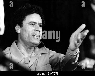 Muammar al-Gaddafi, das Staatsoberhaupt von Libyen von 1969 bis 2011. Stock Photo