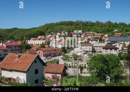 Kalinovik, Republika Srpska, Bosnia and Herzegovina – May 2022: View over Kalinovik Stock Photo