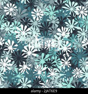 Bright skyblue seamless pattern, vector illustration. Texture for fabric Stock Vector