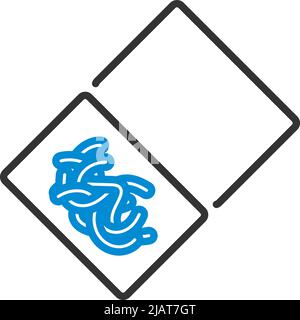 Icon Of Worm Container. Editable Bold Outline With Color Fill Design. Vector Illustration. Stock Vector