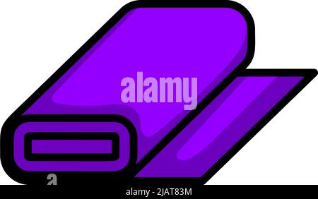 Tailor Cloth Roll Icon. Editable Bold Outline With Color Fill Design. Vector Illustration. Stock Vector