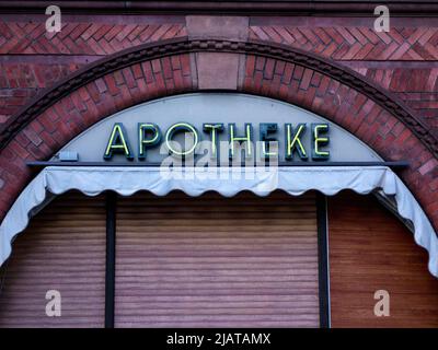 Pharmacy sign in Germany Stock Photo