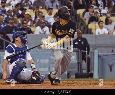 Los Angeles Dodgers pitcher Julio Urias (7) pitches the ball during an MLB  regular season game against the San Francisco Giants, Tuesday, May 3, 2022,  in Los Angeles, CA. (Brandon Sloter/Image of