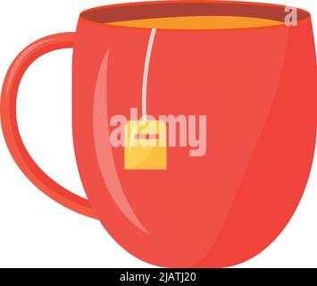 Cup of hot beverage semi flat color vector object Stock Vector