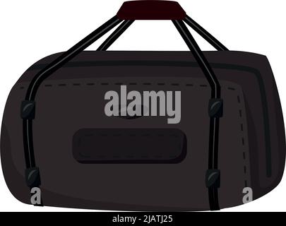 Black bag semi flat color vector object Stock Vector